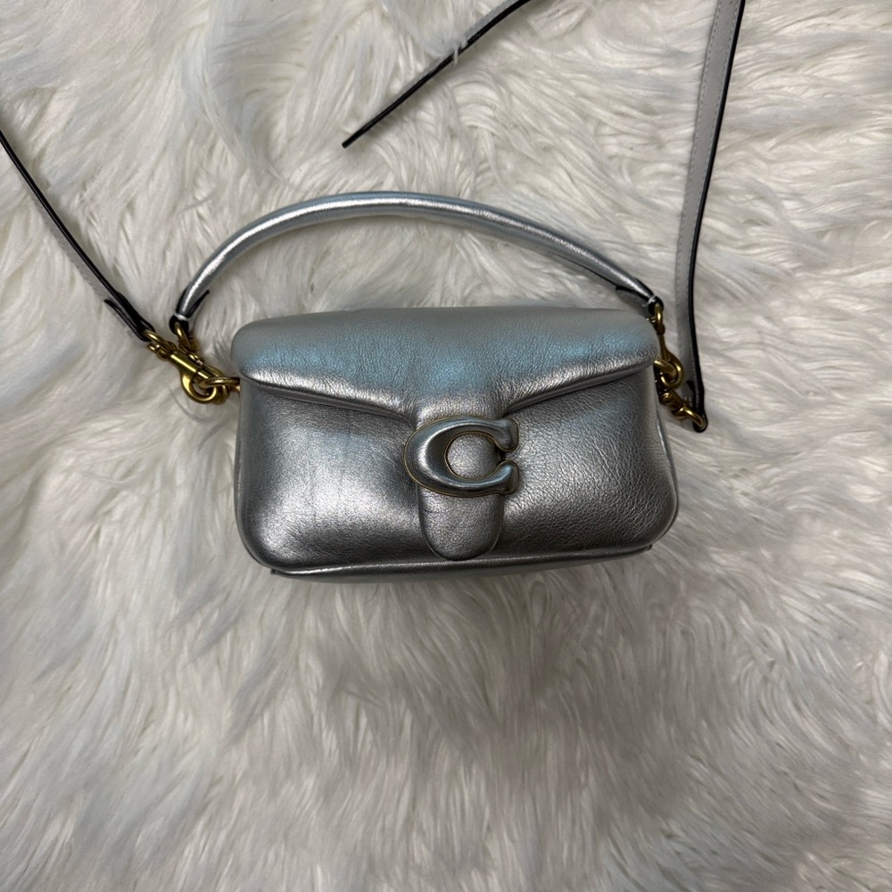 Coach Metallic Silver Mini Bag